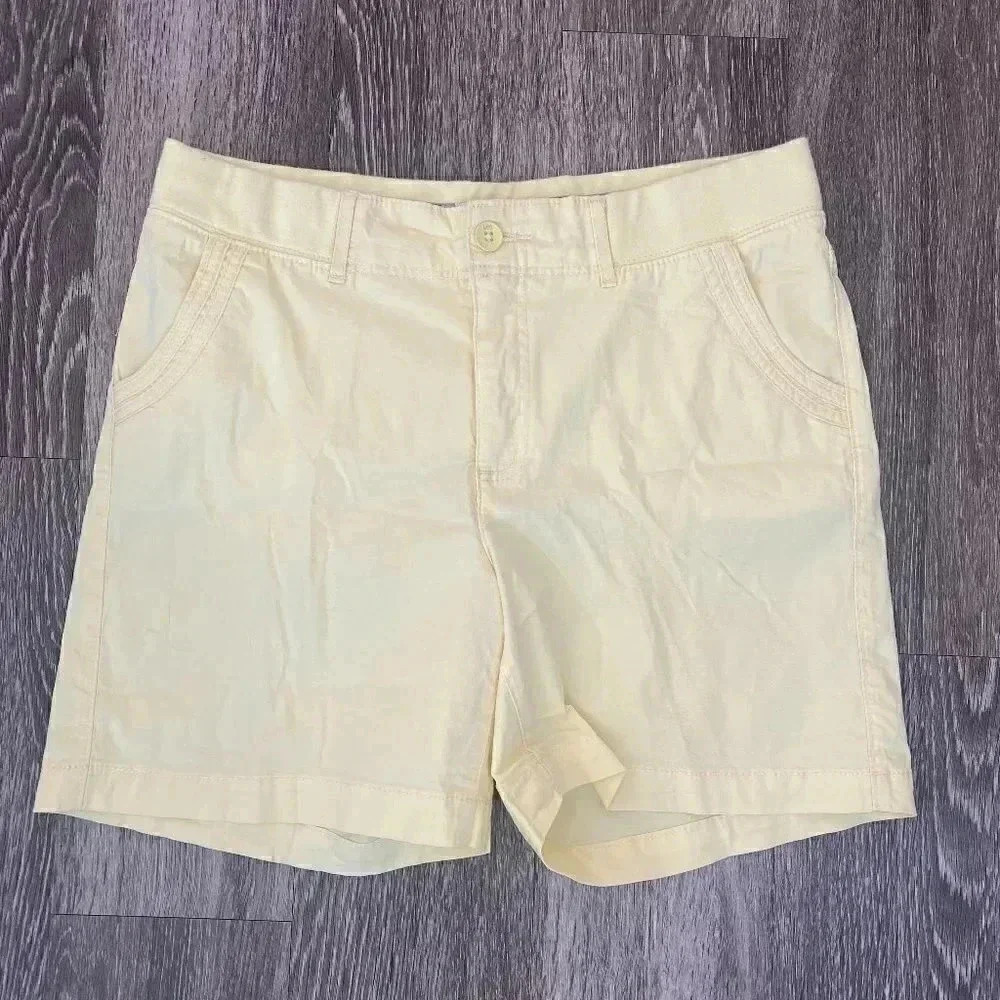 Womens Lee Easy Fit Yellow Shorts - 12